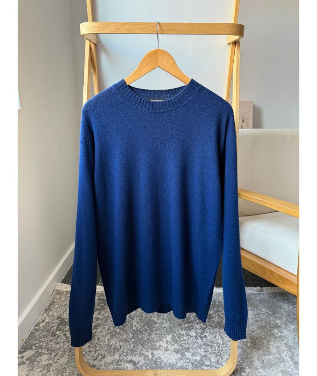 ERMENEGILDO ZEGNA XXX Синий кашемировый джемпер / свитер, фото 5