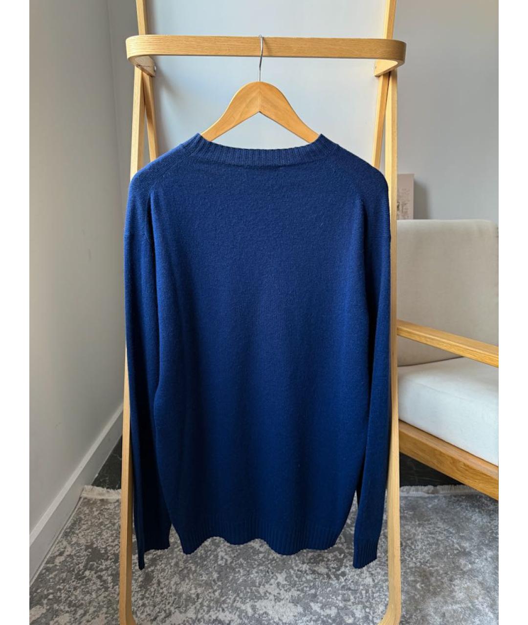ERMENEGILDO ZEGNA XXX Синий кашемировый джемпер / свитер, фото 2
