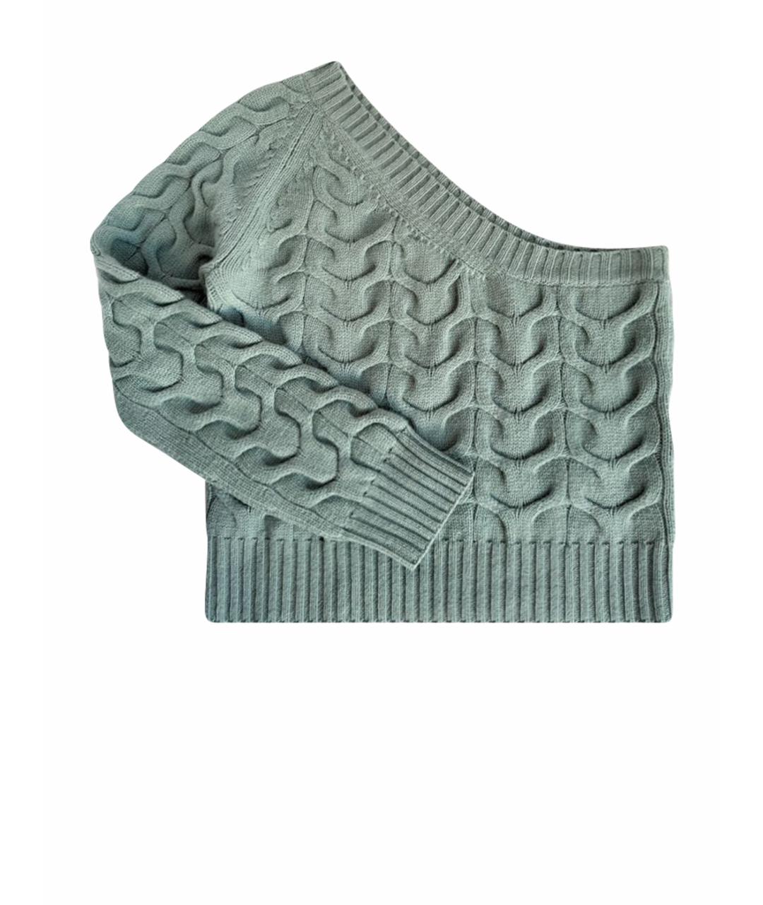 MAX MARA Бирюзовый шерстяной джемпер / свитер, фото 1