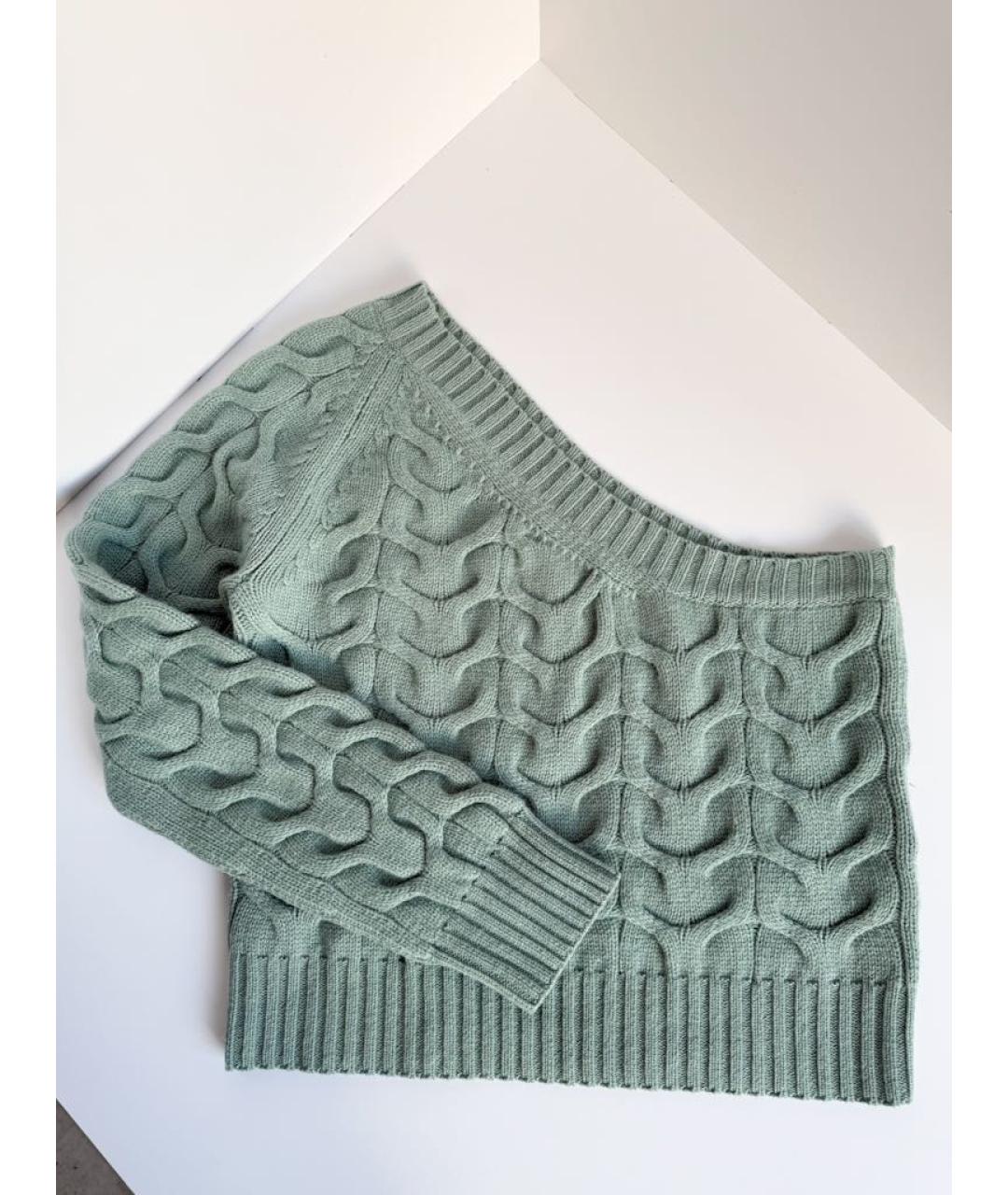 MAX MARA Бирюзовый шерстяной джемпер / свитер, фото 5