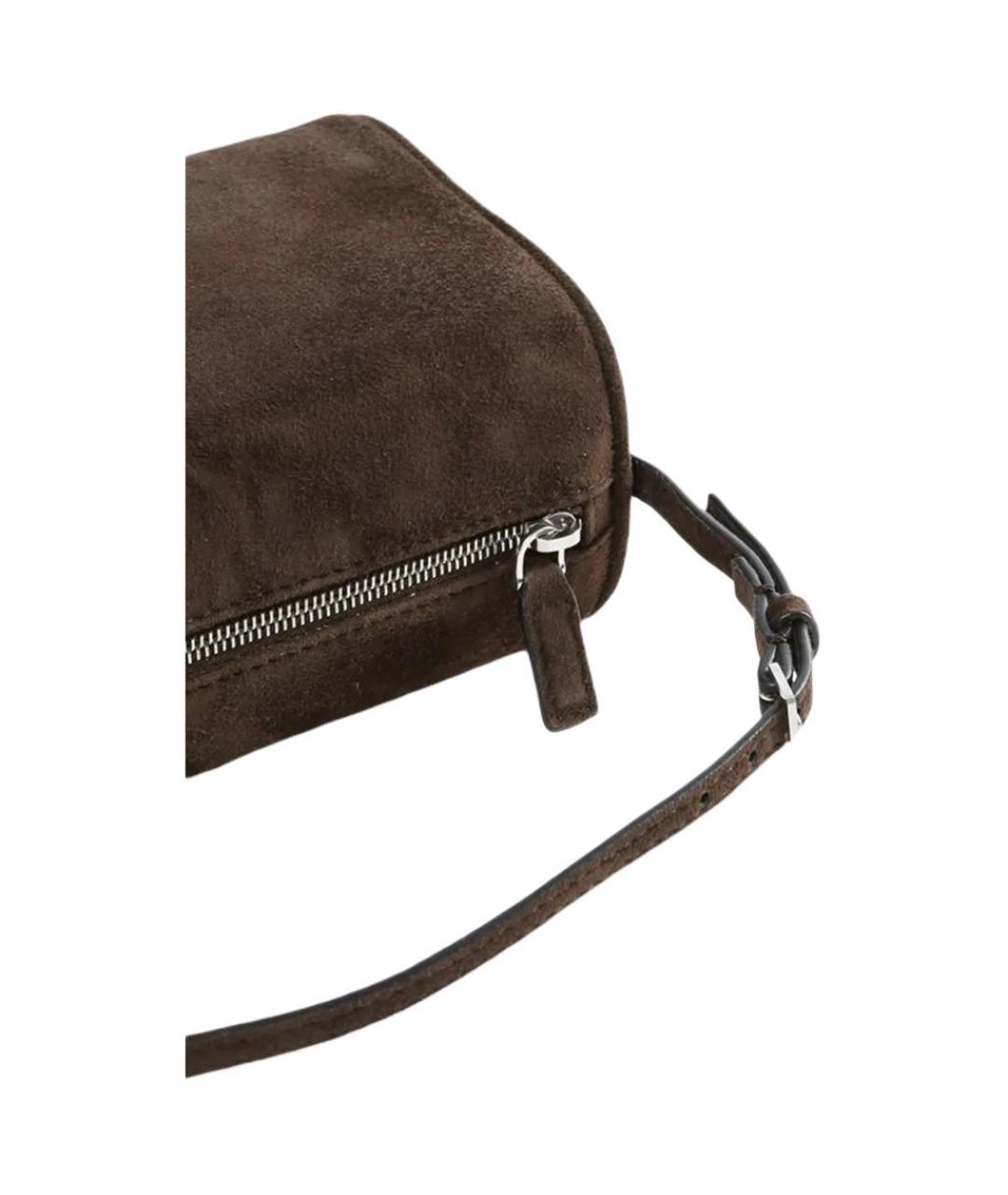 THE ROW Коричневая замшевая сумка через плечо, фото 3