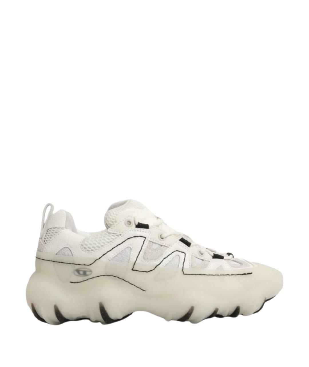 DIESEL Бежевые текстильные кроссовки, фото 1