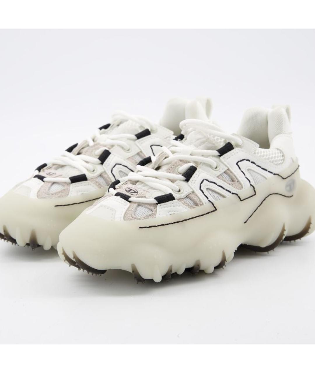 DIESEL Бежевые текстильные кроссовки, фото 2