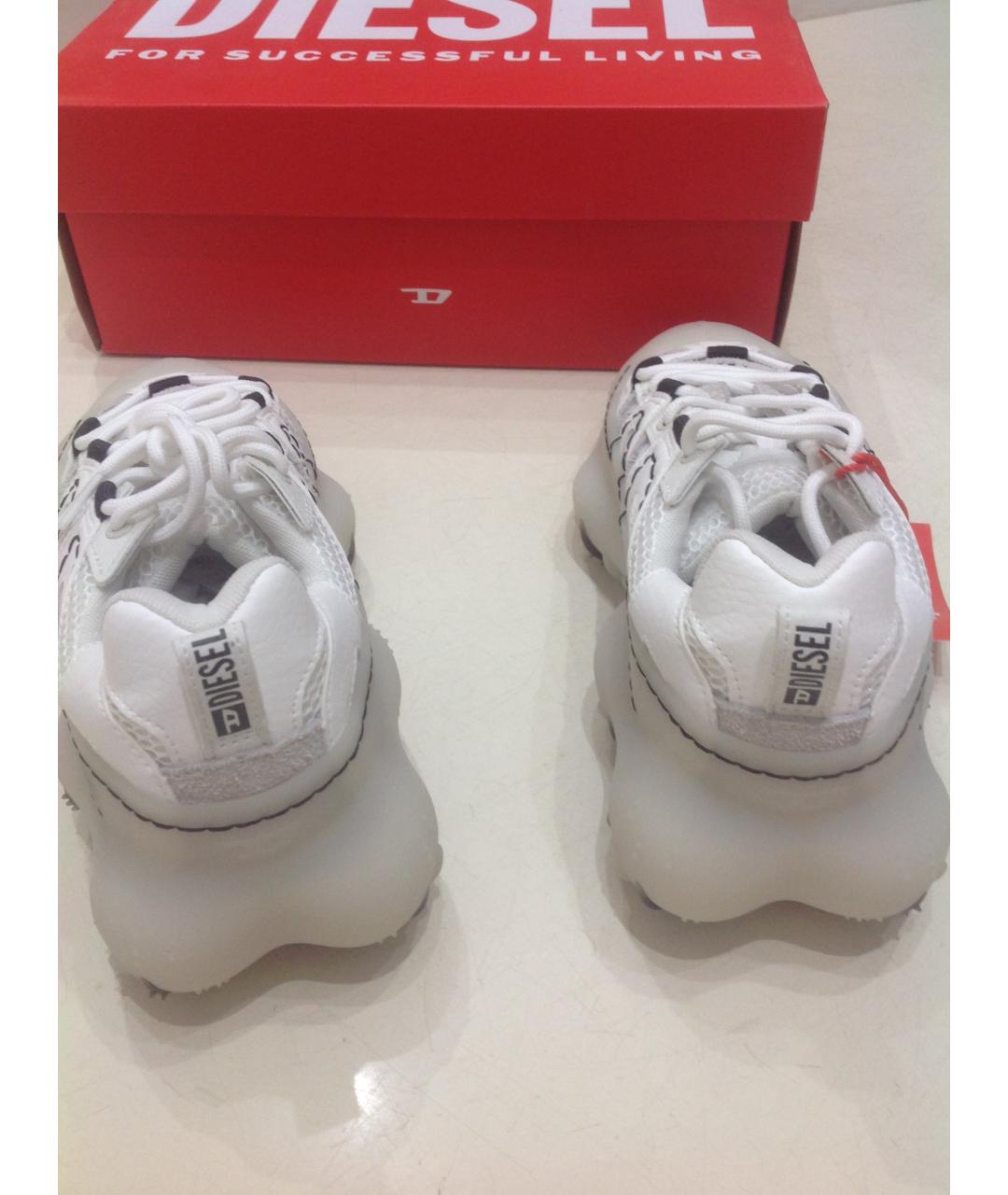 DIESEL Бежевые текстильные кроссовки, фото 7