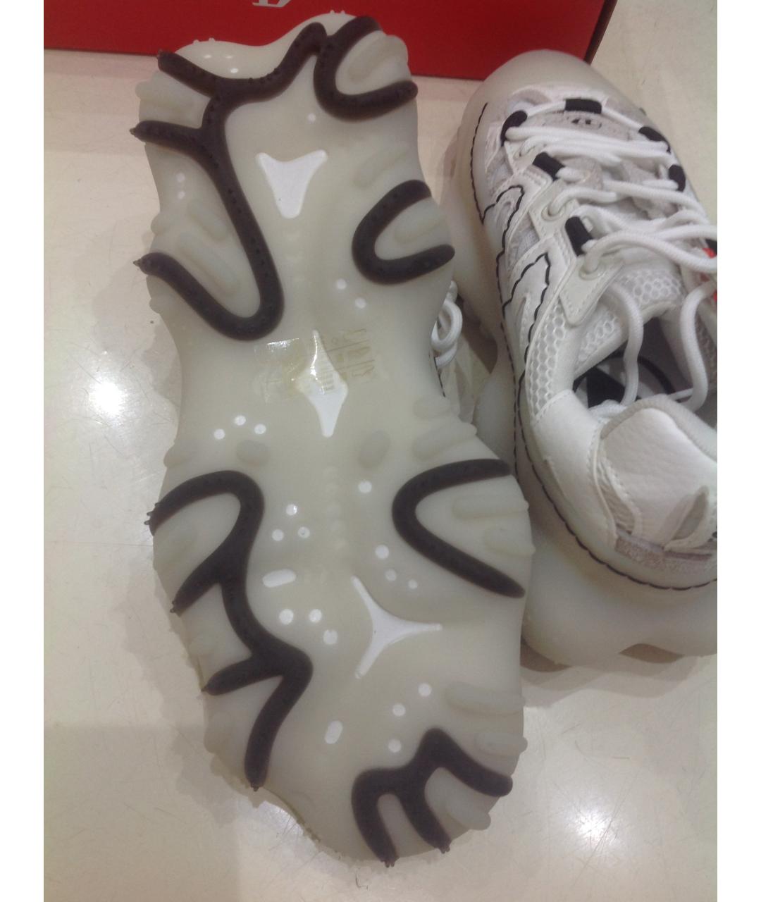 DIESEL Бежевые текстильные кроссовки, фото 9