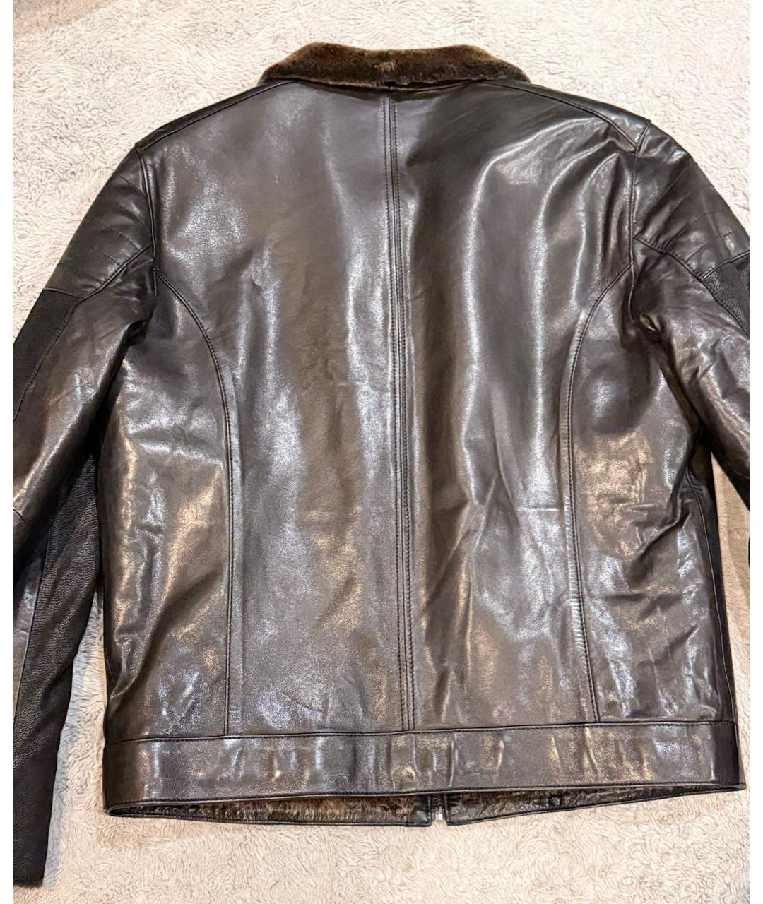 PHILIPP PLEIN Черная кожаная куртка, фото 2