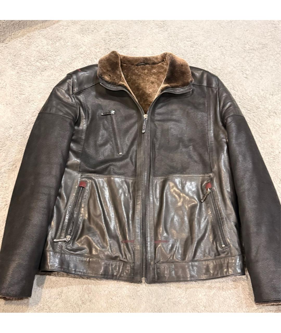 PHILIPP PLEIN Черная кожаная куртка, фото 8