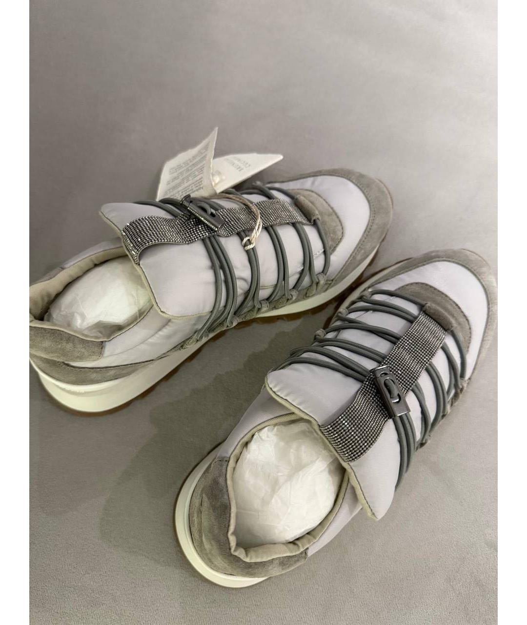 BRUNELLO CUCINELLI Серые замшевые кроссовки, фото 3
