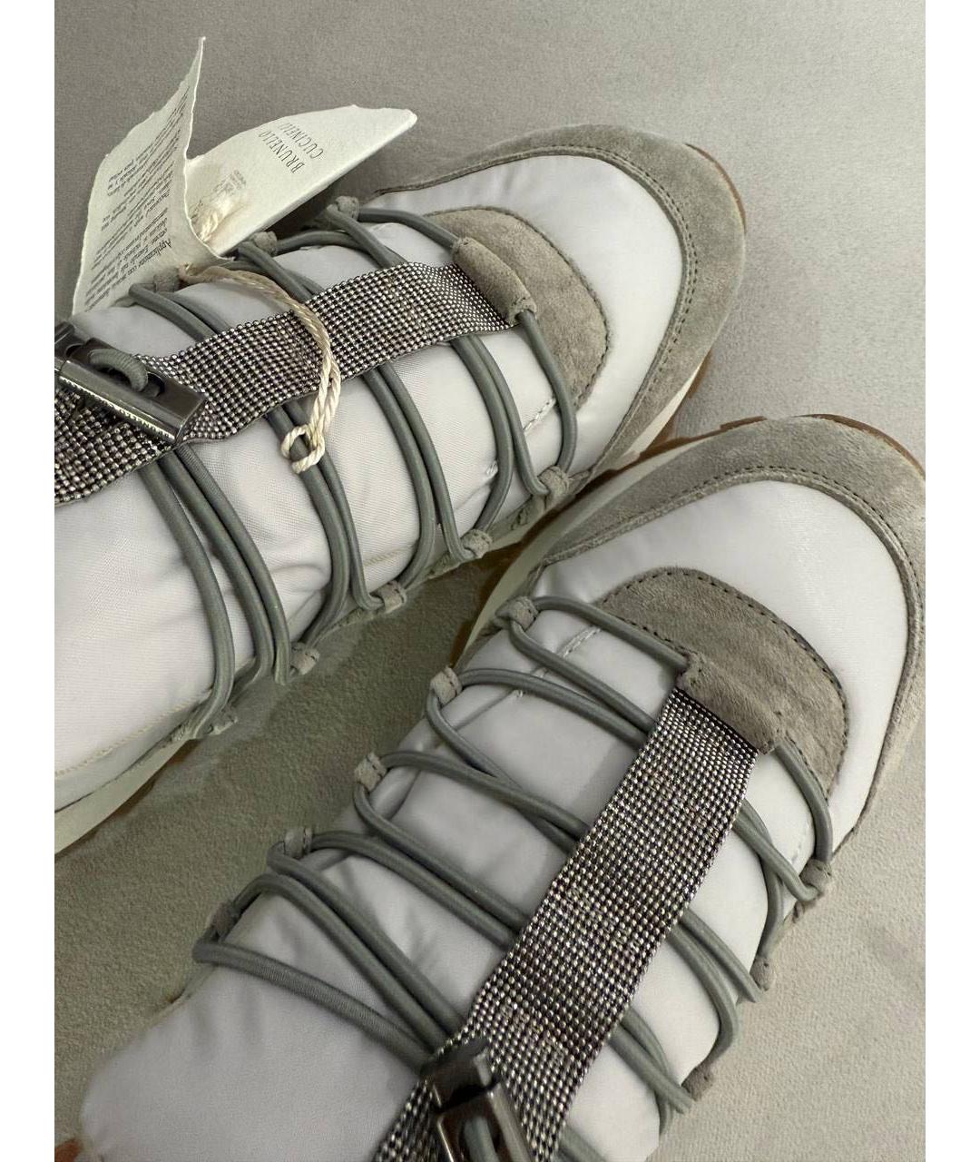 BRUNELLO CUCINELLI Серые замшевые кроссовки, фото 4