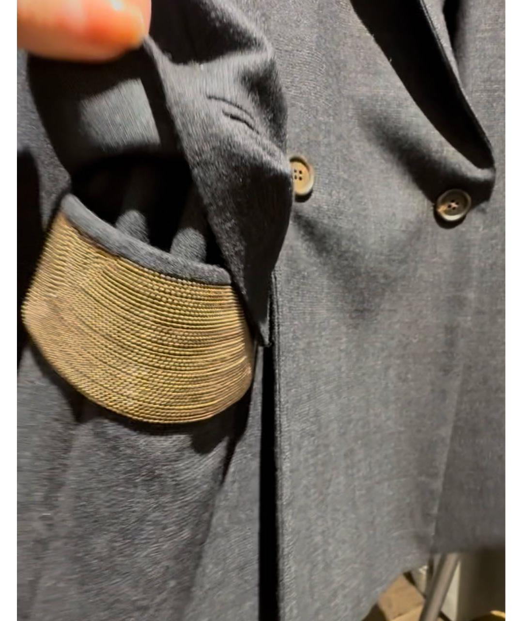 BRUNELLO CUCINELLI Антрацитовый шерстяной жакет/пиджак, фото 4