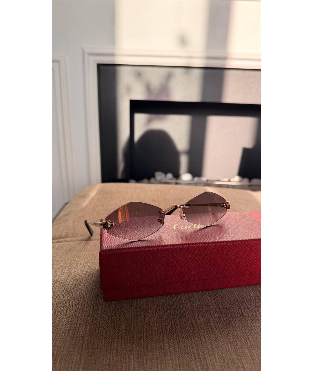 CARTIER Серые металлические солнцезащитные очки, фото 3