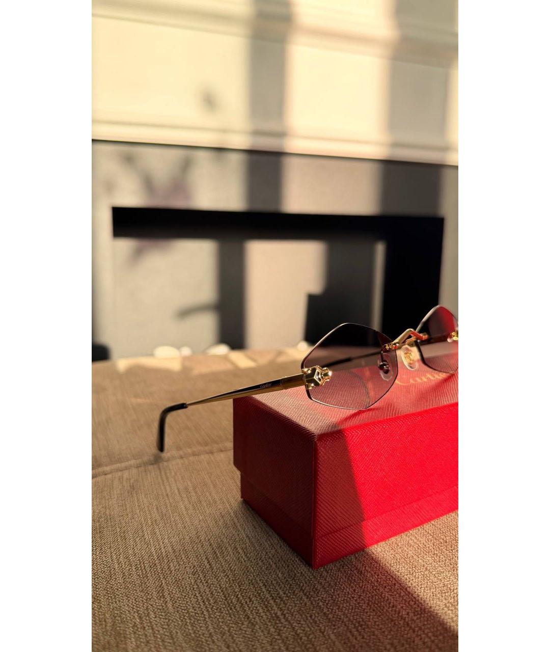 CARTIER Серые металлические солнцезащитные очки, фото 5