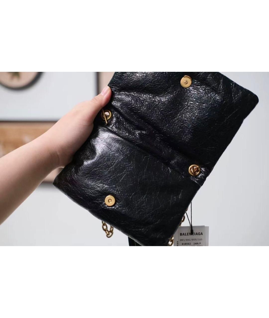 BALENCIAGA Черная сумка через плечо из лакированной кожи, фото 8