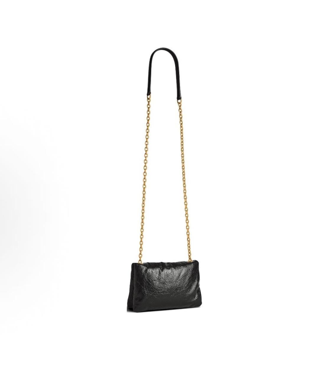 BALENCIAGA Черная сумка через плечо из лакированной кожи, фото 2