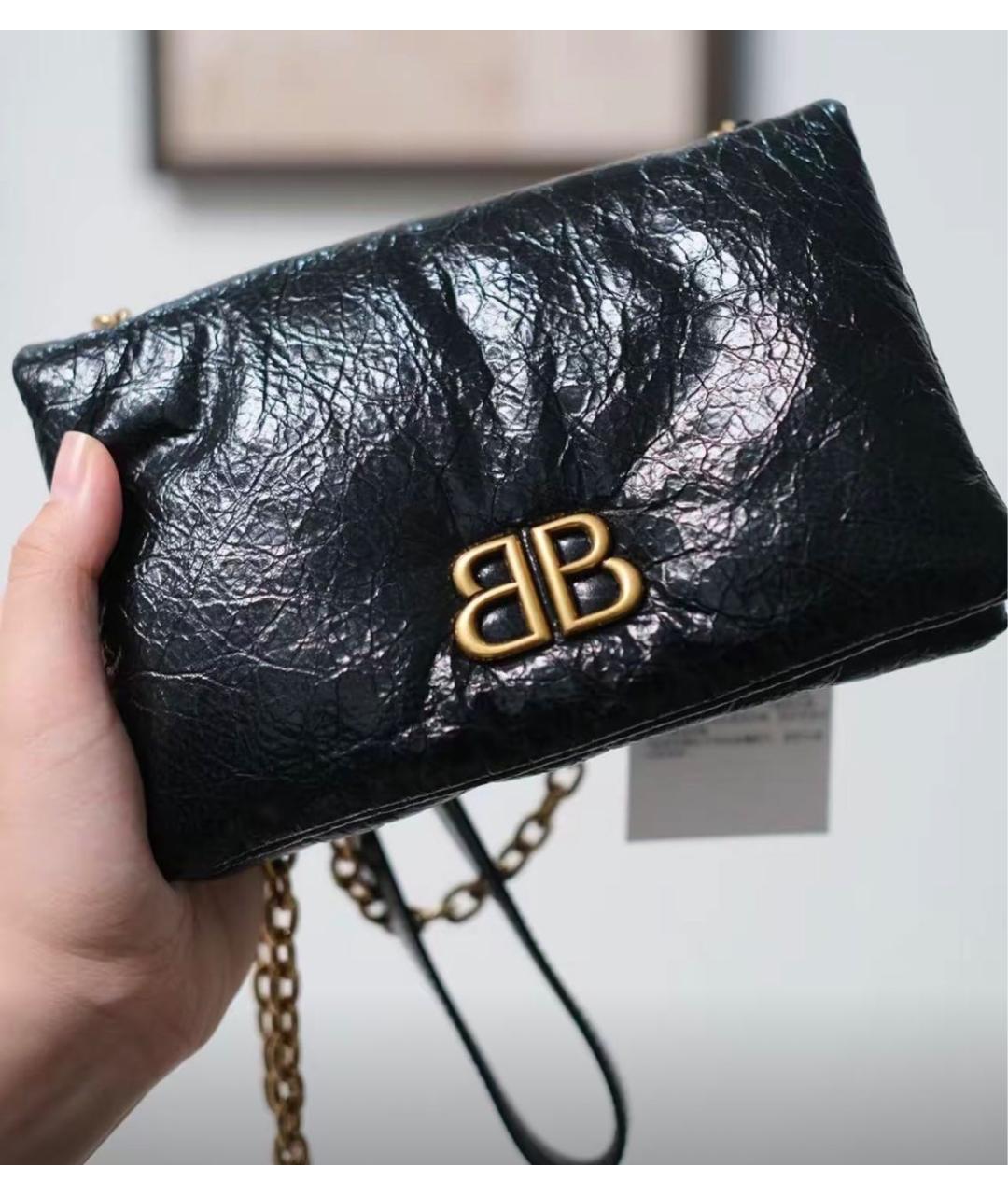 BALENCIAGA Черная сумка через плечо из лакированной кожи, фото 7