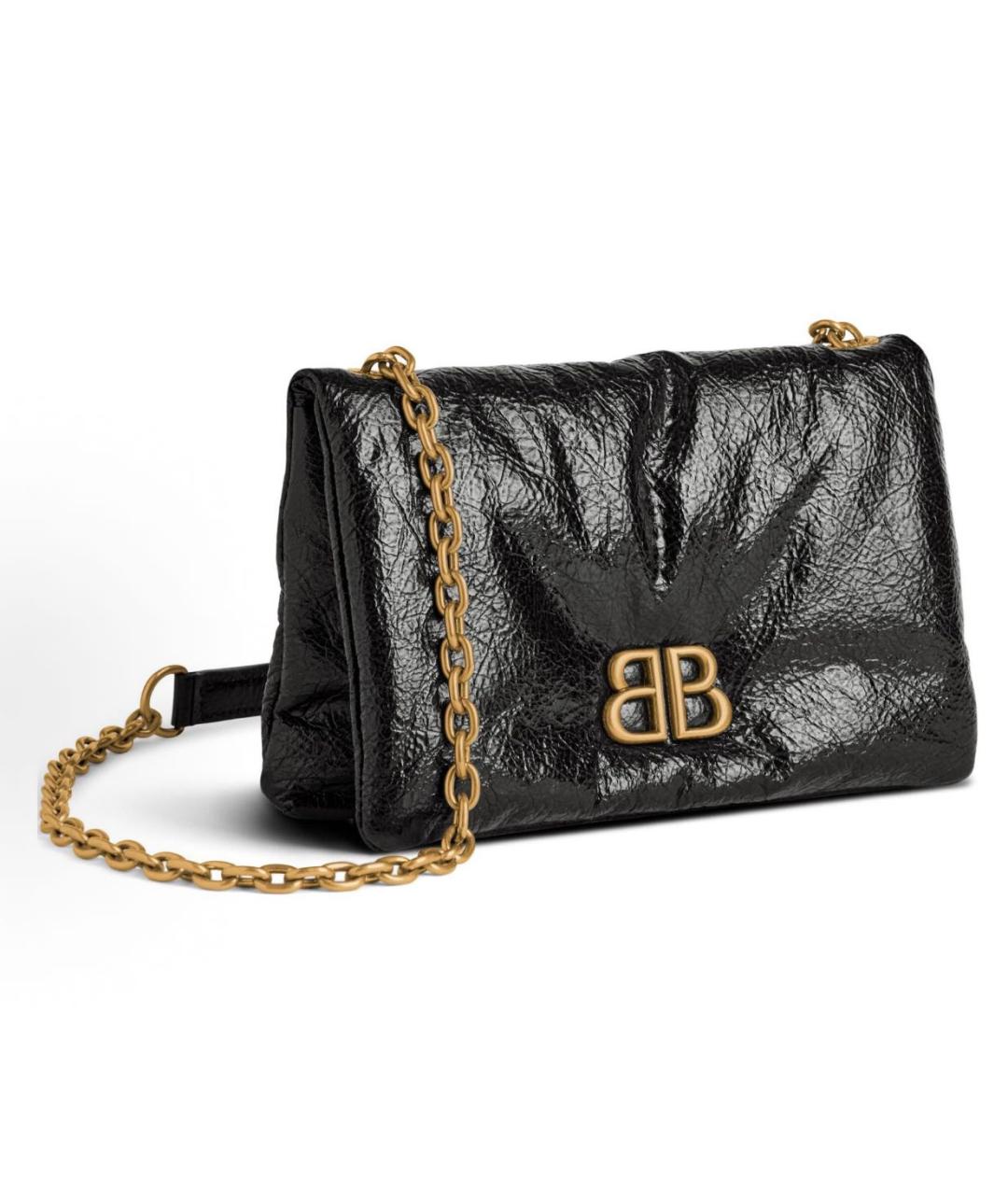 BALENCIAGA Черная сумка через плечо из лакированной кожи, фото 3