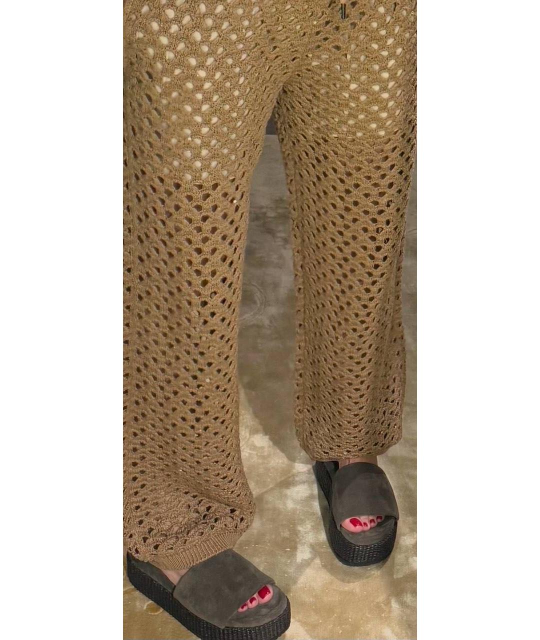 BRUNELLO CUCINELLI Коричневые замшевые шлепанцы, фото 3