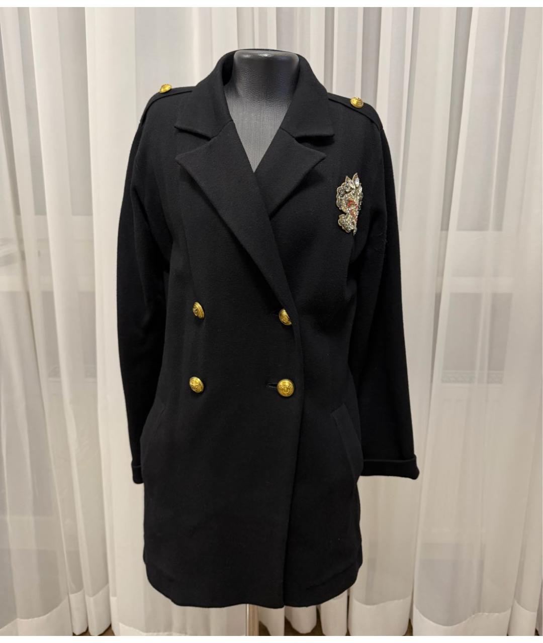 PINKO Черный полиэстеровый жакет/пиджак, фото 5