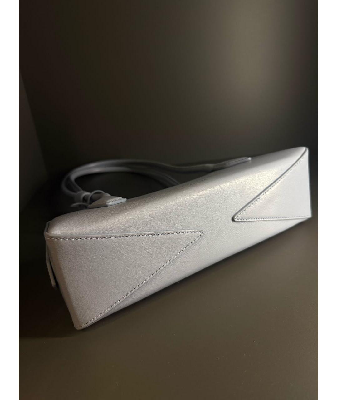 ALAIA Голубая кожаная сумка с короткими ручками, фото 3