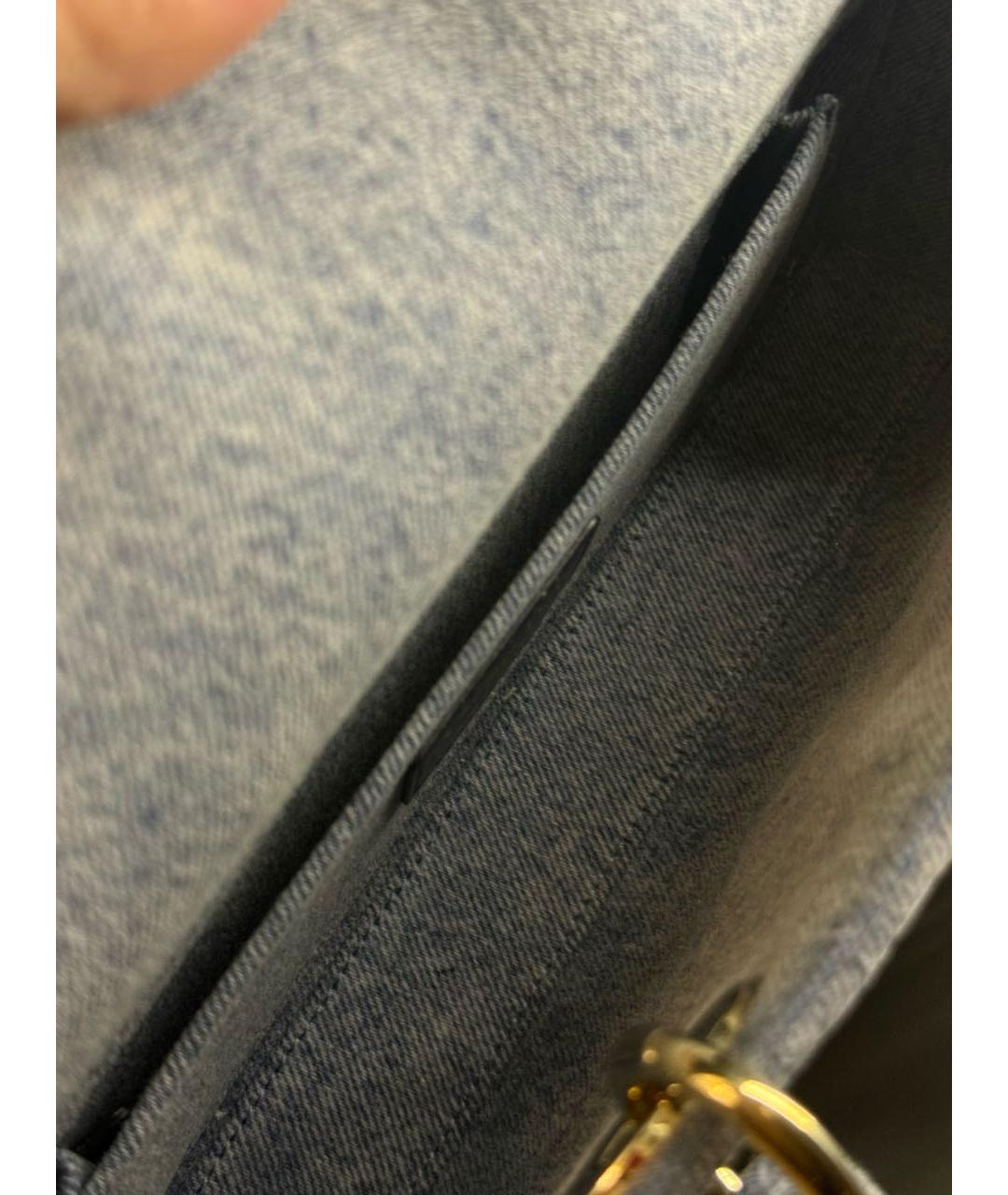 CHRISTIAN DIOR Синяя деним сумка с короткими ручками, фото 4