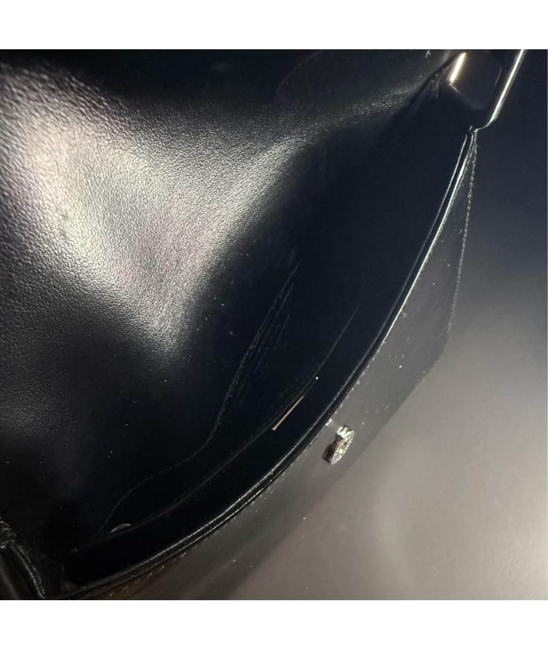 PRADA Черная кожаная сумка с короткими ручками, фото 4