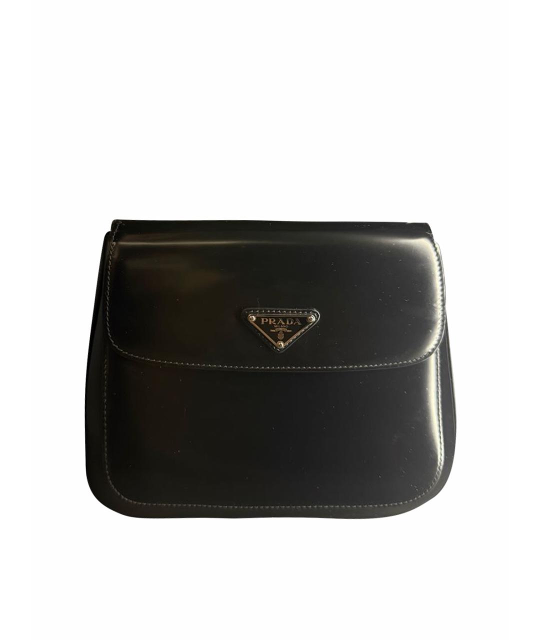 PRADA Черная кожаная сумка с короткими ручками, фото 1