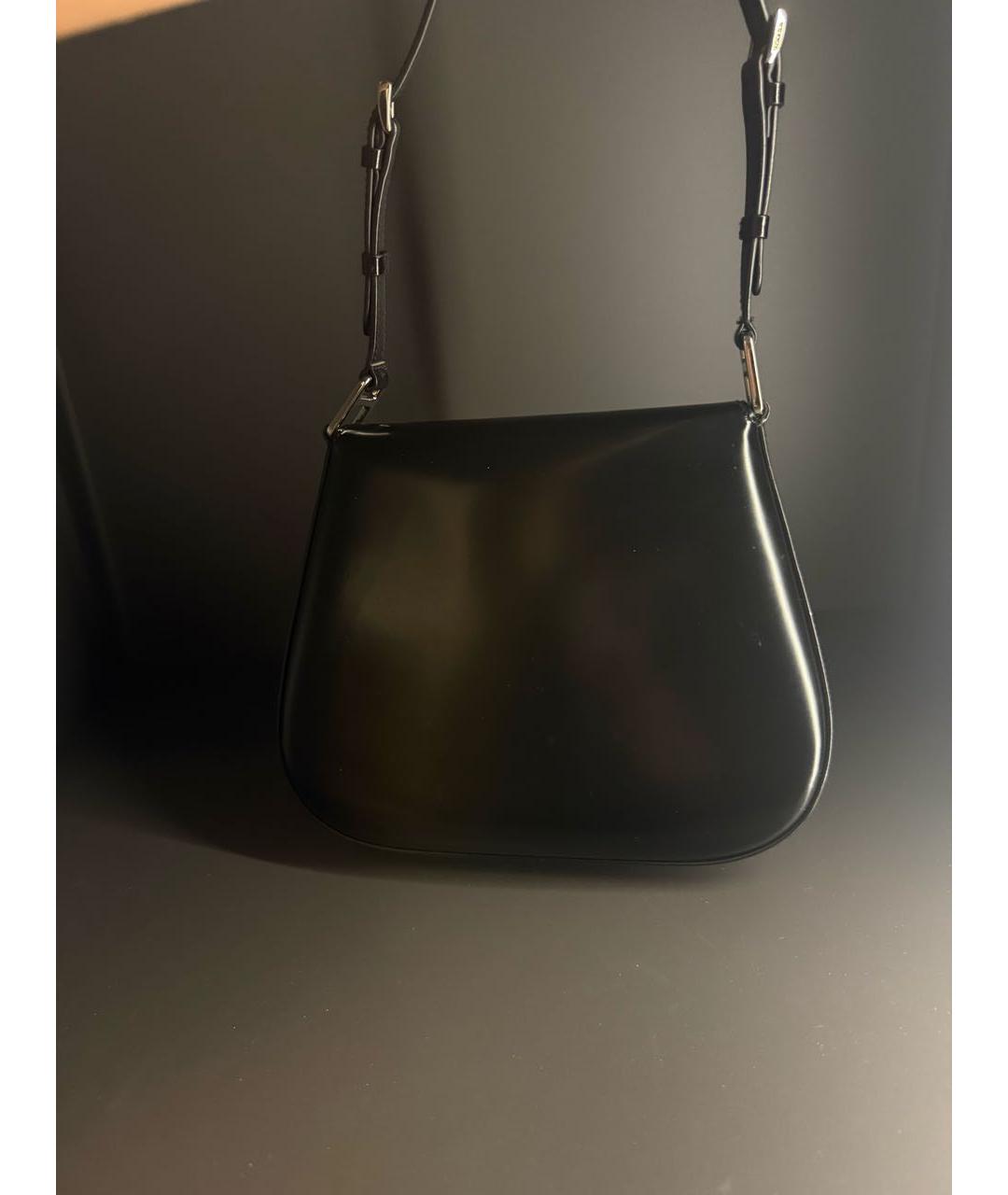 PRADA Черная кожаная сумка с короткими ручками, фото 5