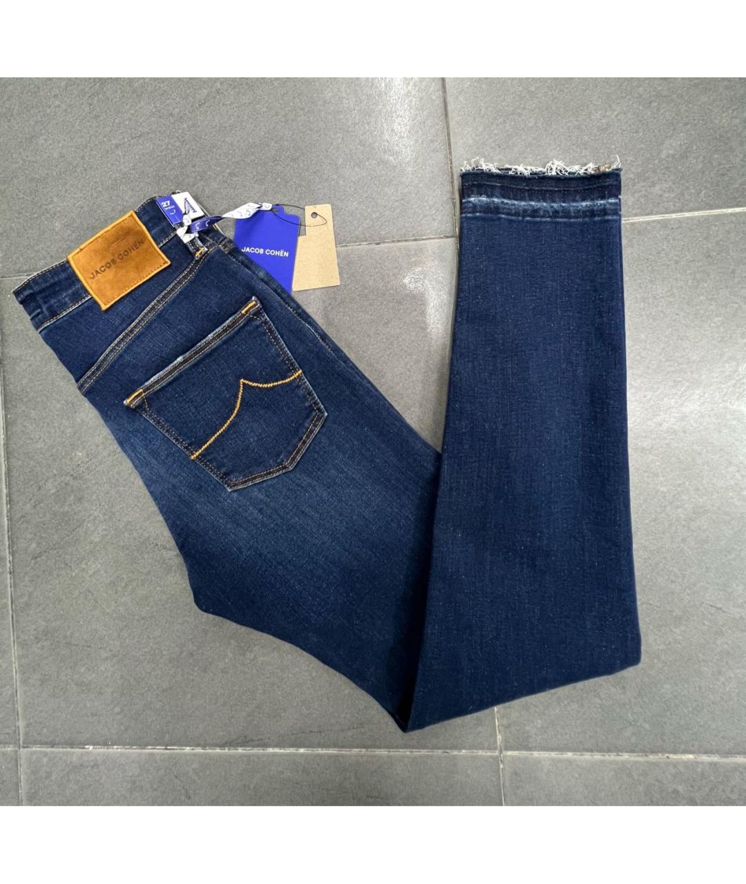 JACOB COHEN Синие хлопко-эластановые джинсы слим, фото 4