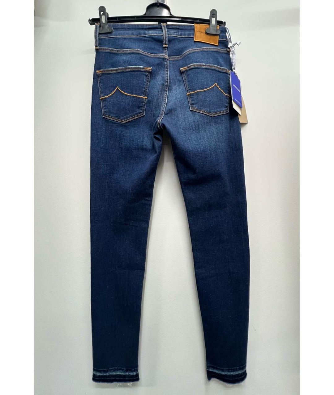 JACOB COHEN Синие хлопко-эластановые джинсы слим, фото 3