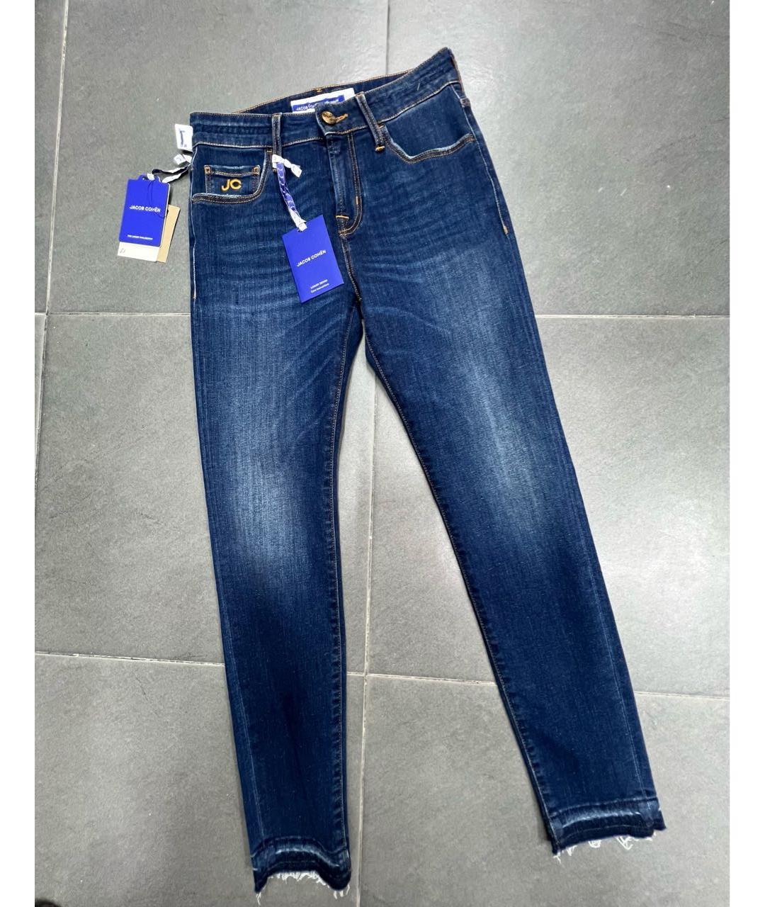 JACOB COHEN Синие хлопко-эластановые джинсы слим, фото 8