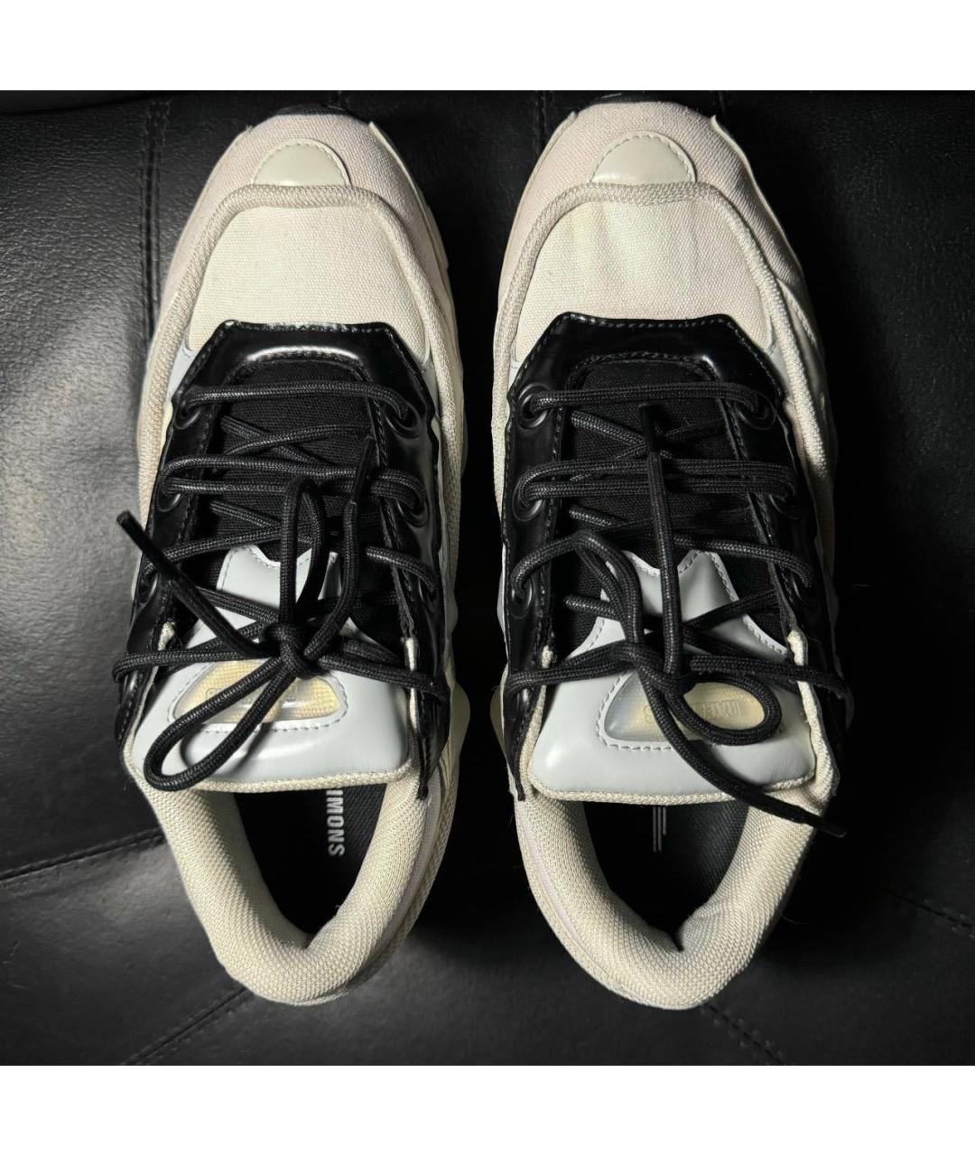 ADIDAS X RAF SIMONS Белые текстильные низкие кроссовки / кеды, фото 7