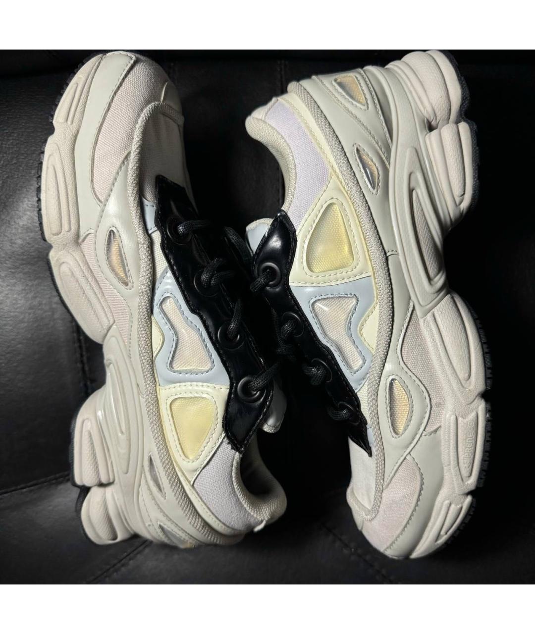 ADIDAS X RAF SIMONS Белые текстильные низкие кроссовки / кеды, фото 5