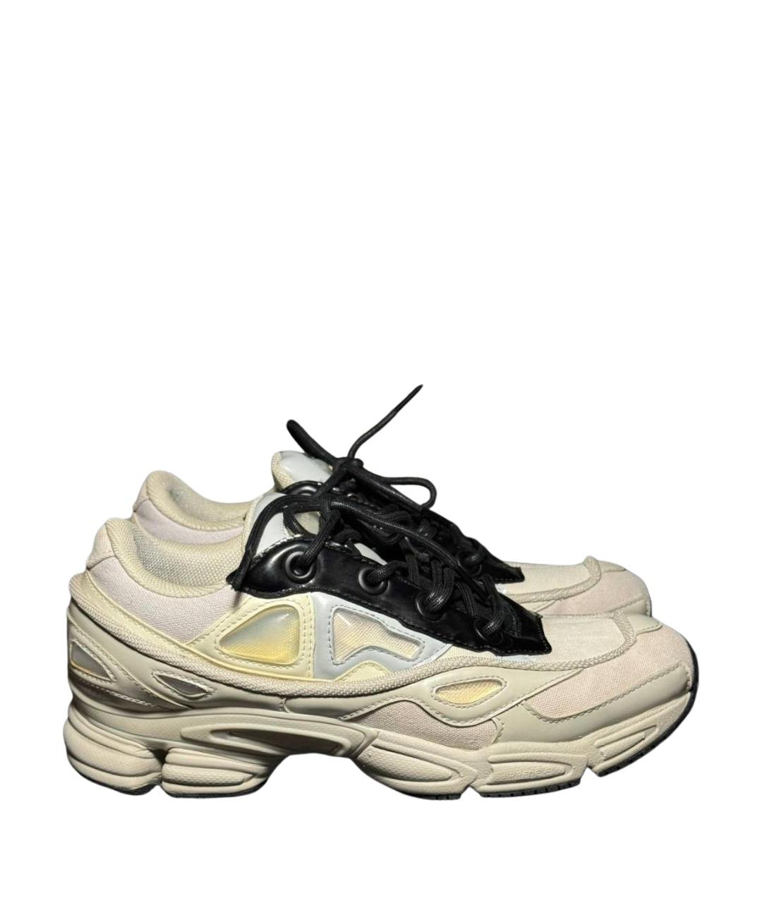 ADIDAS X RAF SIMONS Белые текстильные низкие кроссовки / кеды, фото 1