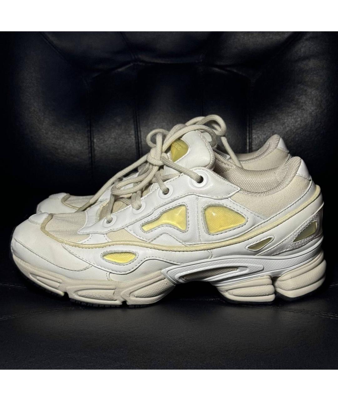 ADIDAS X RAF SIMONS Белые кожаные низкие кроссовки / кеды, фото 3