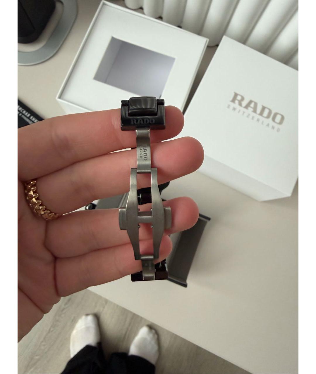 RADO Черные керамические часы, фото 4