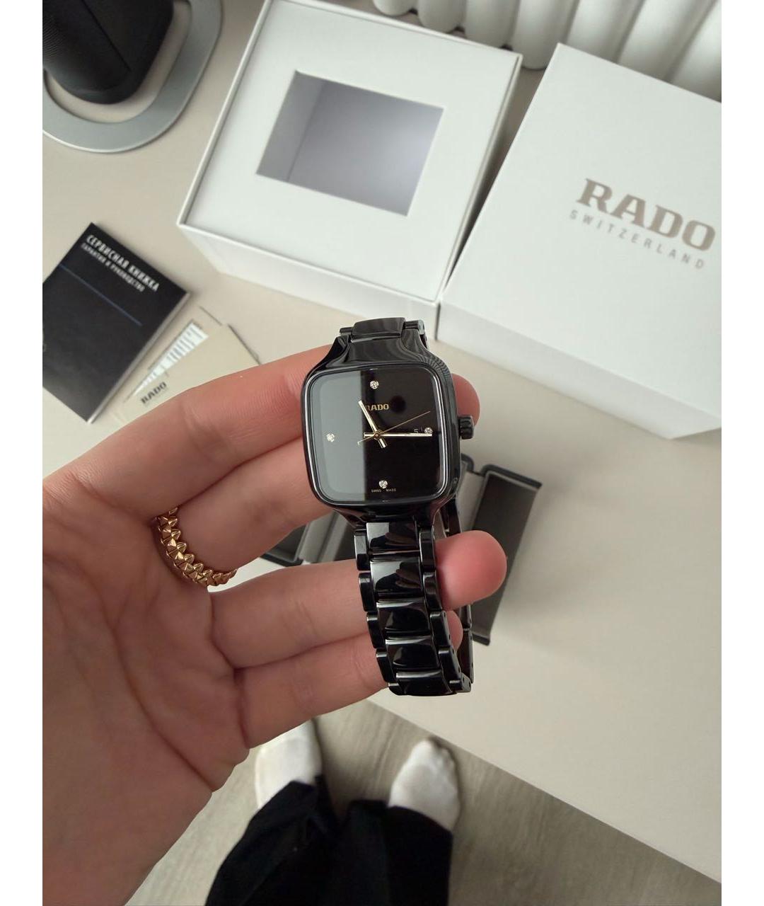 RADO Черные керамические часы, фото 3
