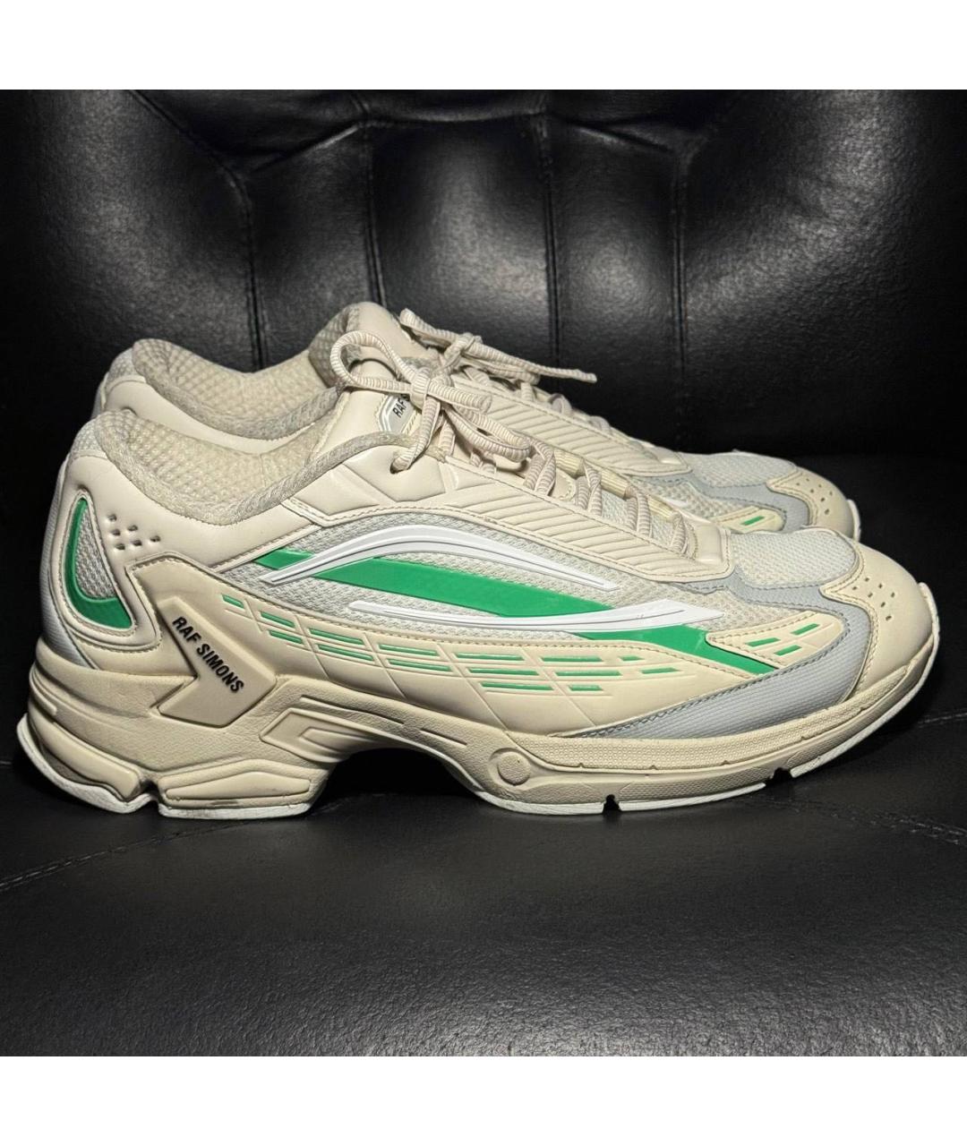 RAF SIMONS Бежевые текстильные низкие кроссовки / кеды, фото 9