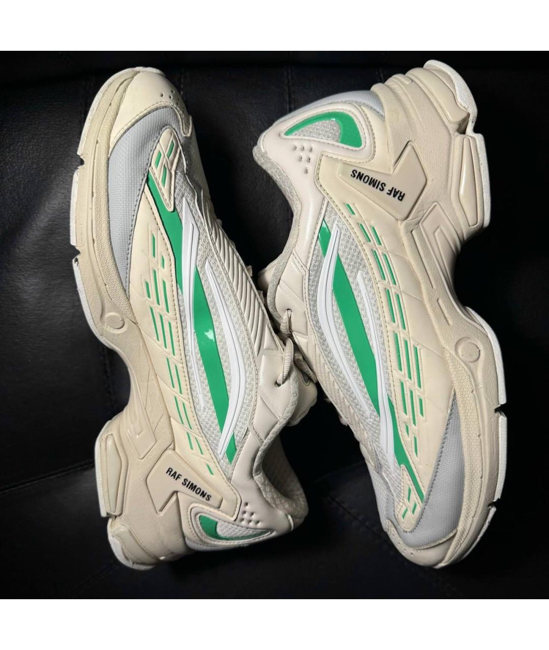 RAF SIMONS Бежевые текстильные низкие кроссовки / кеды, фото 5