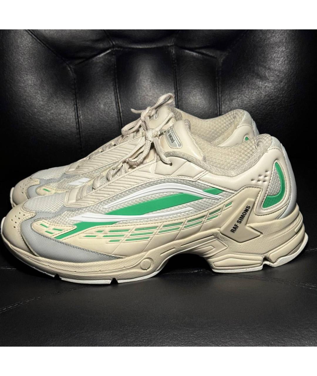 RAF SIMONS Бежевые текстильные низкие кроссовки / кеды, фото 3