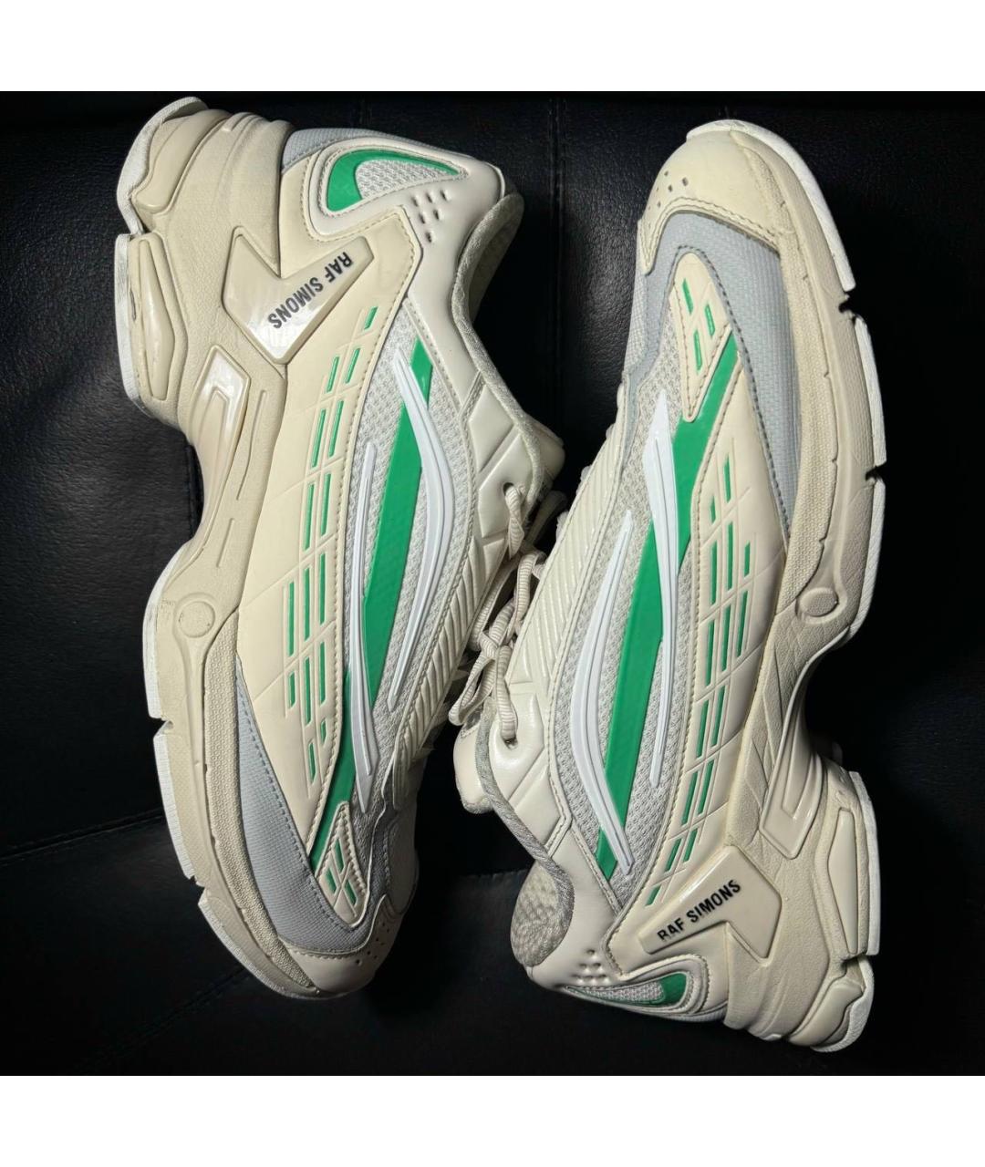 RAF SIMONS Бежевые текстильные низкие кроссовки / кеды, фото 4