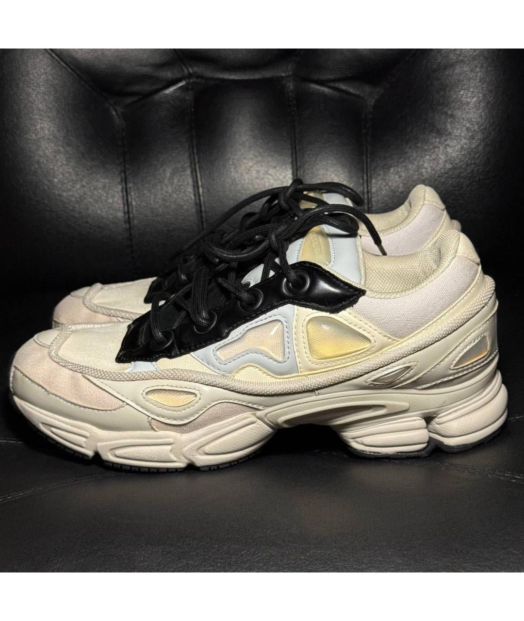 ADIDAS X RAF SIMONS Белые текстильные низкие кроссовки / кеды, фото 3