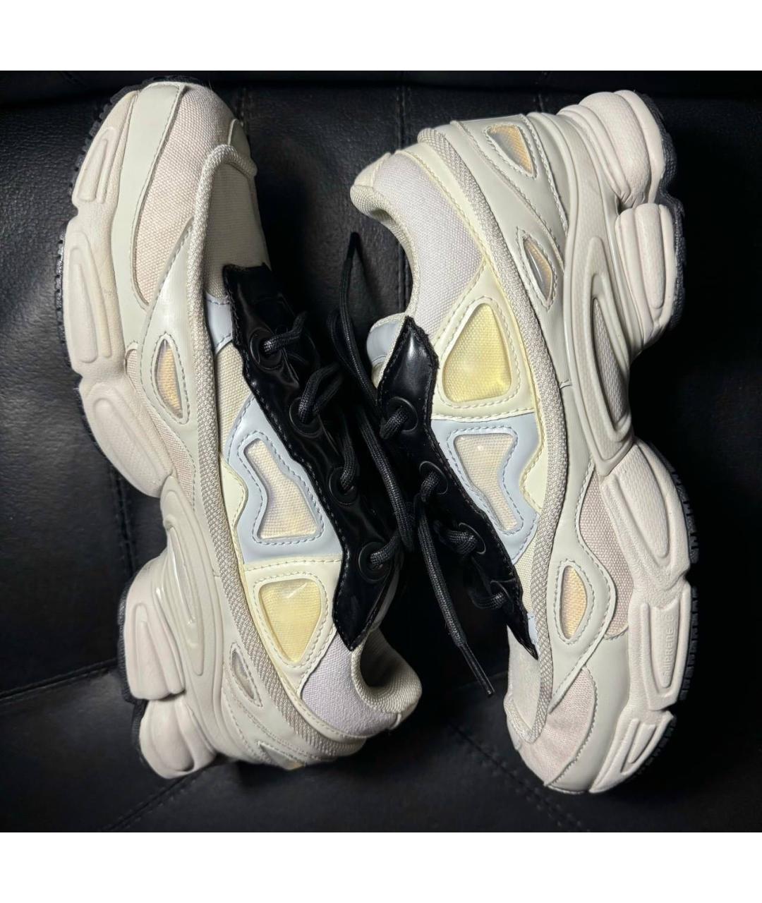 ADIDAS X RAF SIMONS Белые текстильные низкие кроссовки / кеды, фото 4