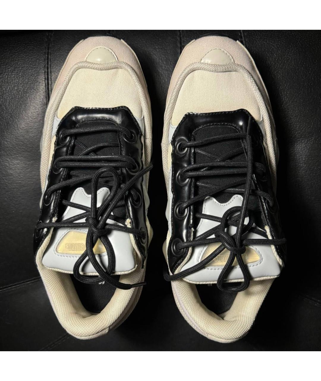 ADIDAS X RAF SIMONS Белые текстильные низкие кроссовки / кеды, фото 6