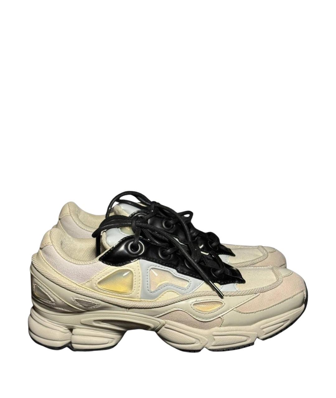 ADIDAS X RAF SIMONS Белые текстильные низкие кроссовки / кеды, фото 1