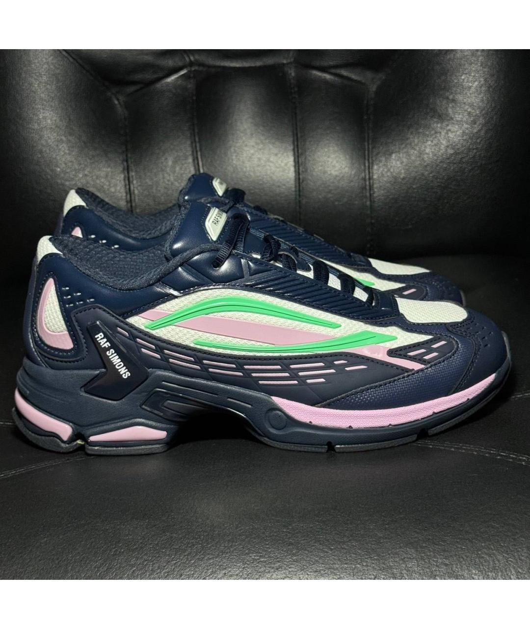 RAF SIMONS Темно-синие текстильные низкие кроссовки / кеды, фото 9