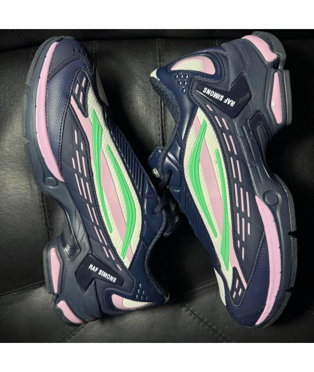 RAF SIMONS Темно-синие текстильные низкие кроссовки / кеды, фото 5