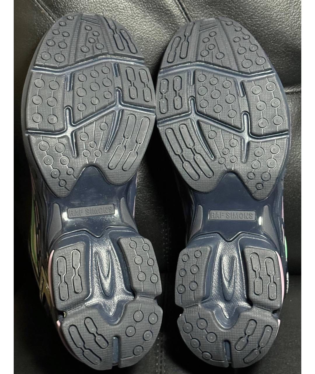 RAF SIMONS Темно-синие текстильные низкие кроссовки / кеды, фото 8