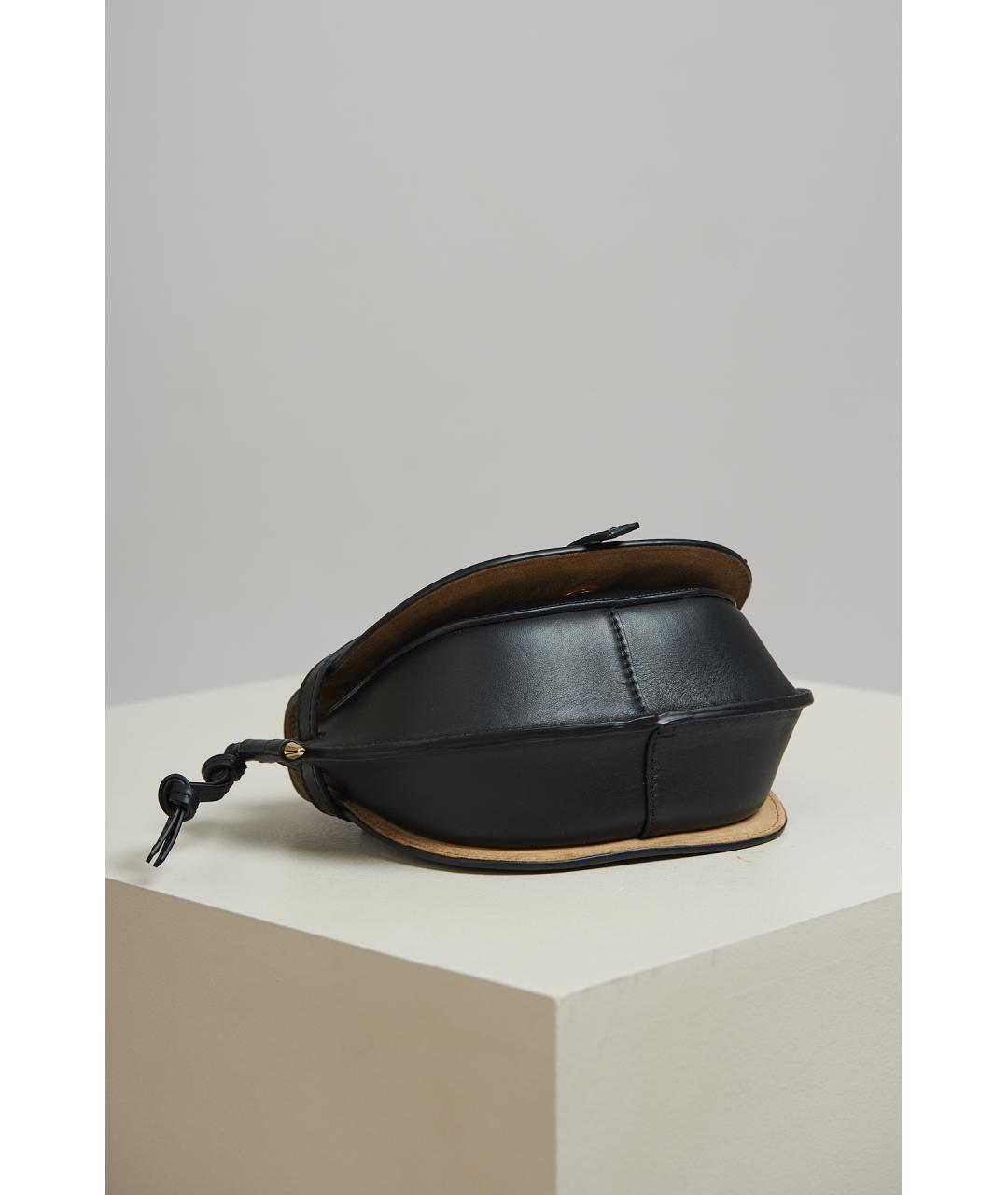 LOEWE Черная кожаная сумка с короткими ручками, фото 3