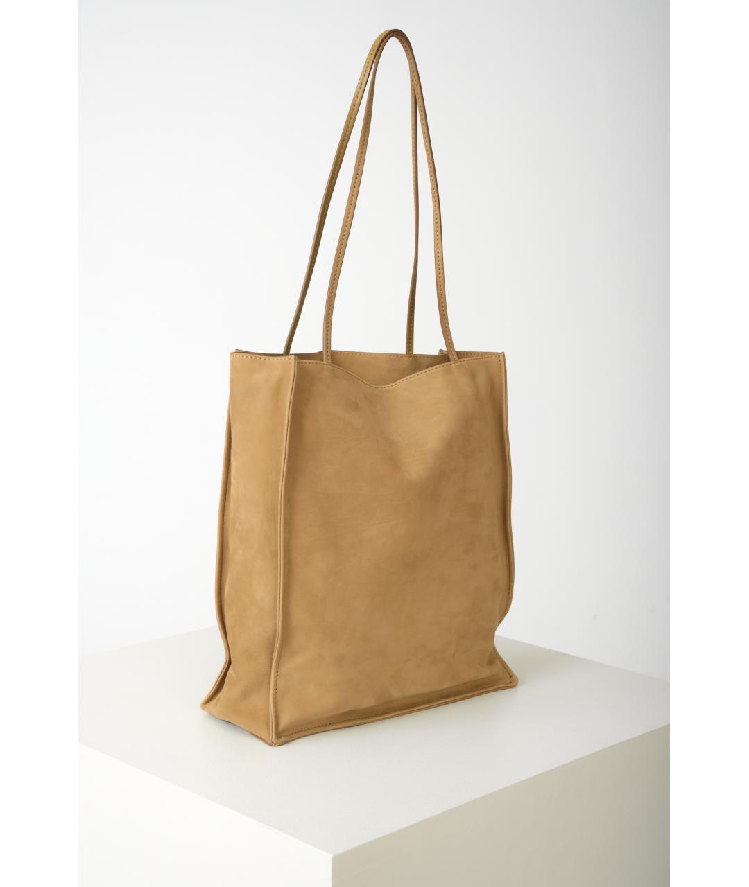 THE ROW Бежевая кожаная сумка через плечо, фото 2