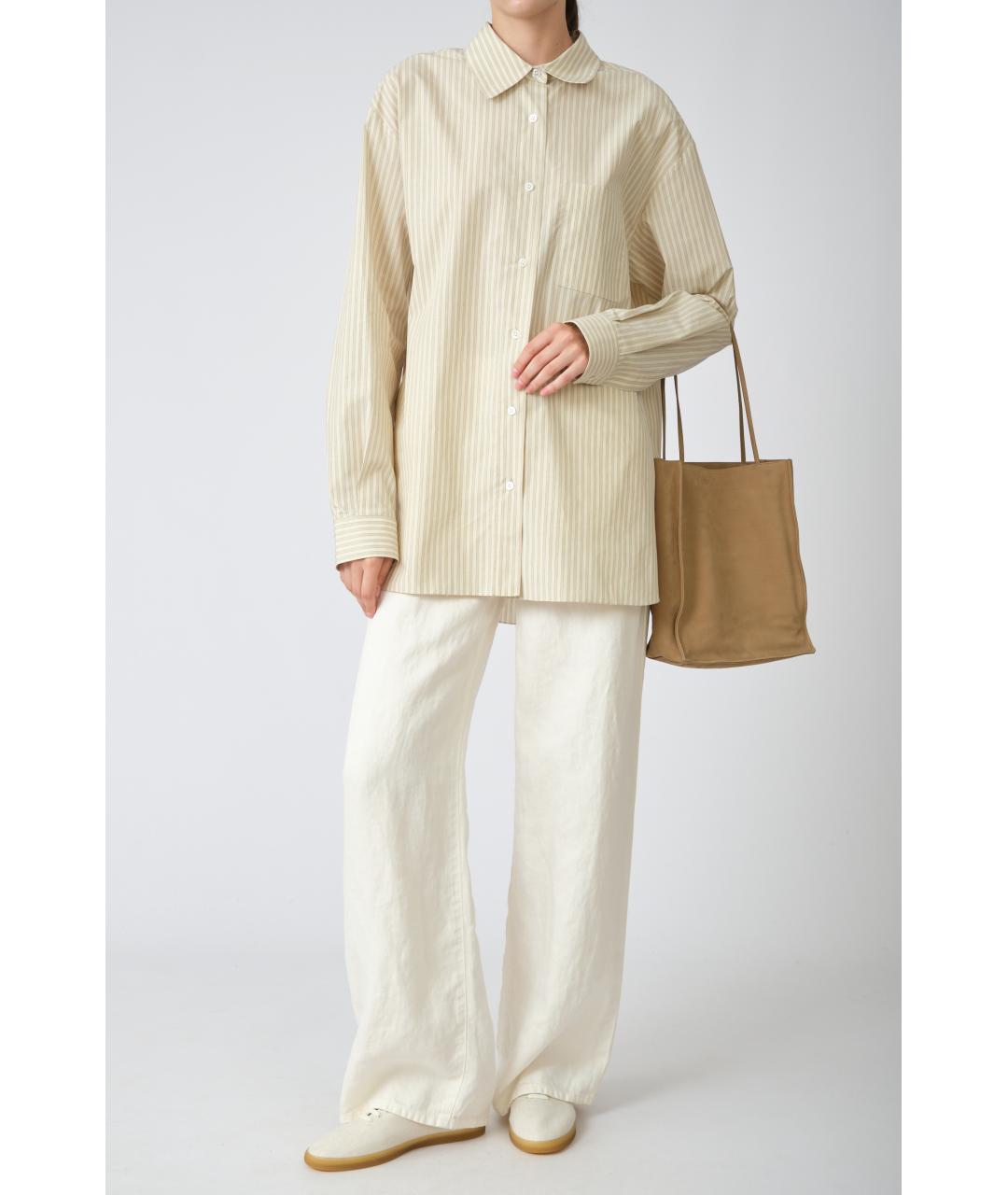 THE ROW Бежевая кожаная сумка через плечо, фото 6